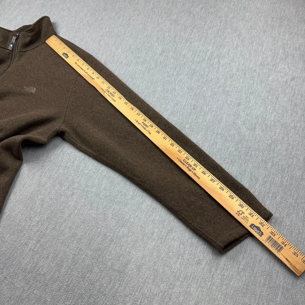 The North Face Sweater Mens XL Brown 1/4 Zip Long Sleeve Pullover Outdoor Hiking
